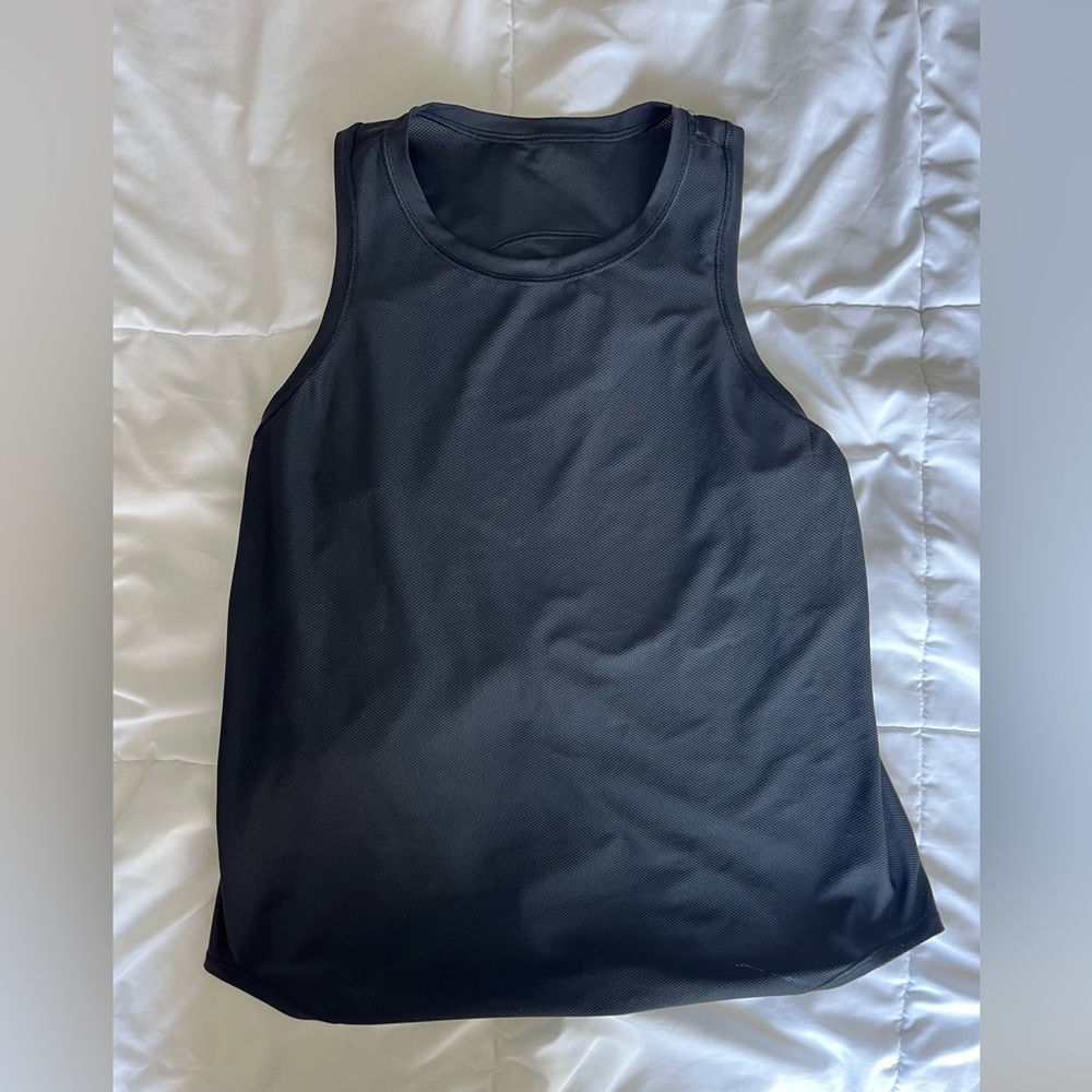 Lululemon black High Neck Run and Train Tank top size small
